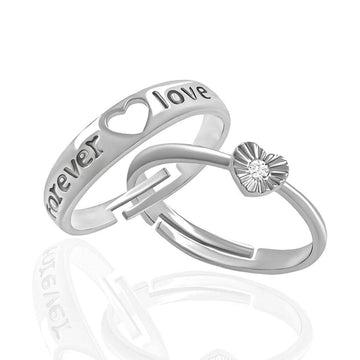 Latest Silver Plated Couple Rings